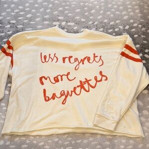 Women's White and Red Graphic Sweatshirt